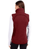 Cutter & Buck Mainsail Sweater Knit Womens Asymmetrical Vest | Cardinal Red Heather