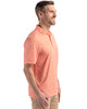 Cutter & Buck Pike Eco Flora Print Recycled Mens Polo | College Orange