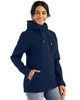 Cutter & Buck Roam Epic Comfort Recycled Womens Full Zip Hooded Jacket | Navy Blue