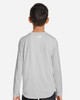 Under Armour 1377488 Youth Tech™ Team Long Sleeve T-Shirt | Mod Grey Light Heather/ White