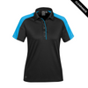 Clearance - Stormtech ENX-1W Stormtech Women's Ensign Polo - Clearance | Black/ Electric Blue