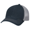 6H647M Enzyme Washed Deluxe Twill/Soft Nylon Mesh Chino Cap | Washed Navy/ Washed Slate