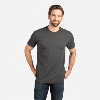 Next Level Men's Sueded Crew Neck T-Shirt - Premium Fitted, 60% Cotton/40% Polyester, Tahiti Blue, 3XL