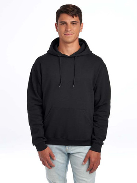 Jerzees 4997 Super Sweats® NuBlend® Fleece Pullover Hooded Sweatshirt | Black