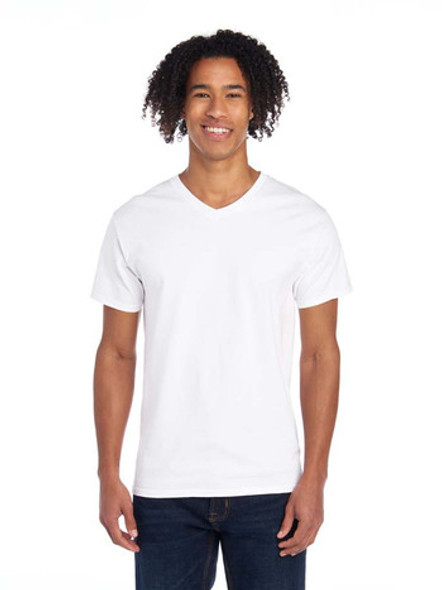 Fruit of the Loom 39VR 100% Heavy Cotton™ V-Neck T-Shirt | White