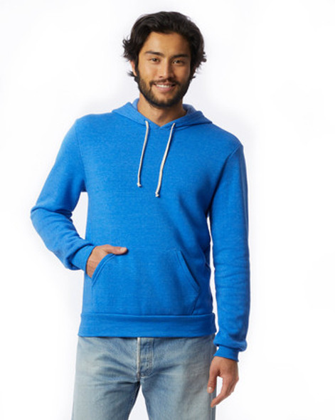 Alternative Apparel 09595F2 Challenger Eco-Fleece Pullover Hoodie | Eco True Pacific Blue