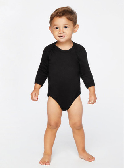 Rabbit Skins 4411 Infant Long-Sleeve Baby Rib Bodysuit| Black