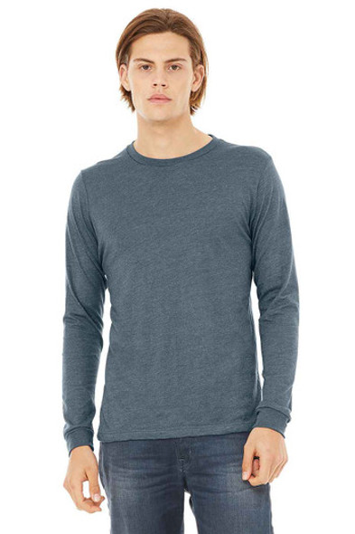 Bella+Canvas 3501CVC Unisex  CVC Jersey Long-Sleeve T-Shirt | Heather Slate