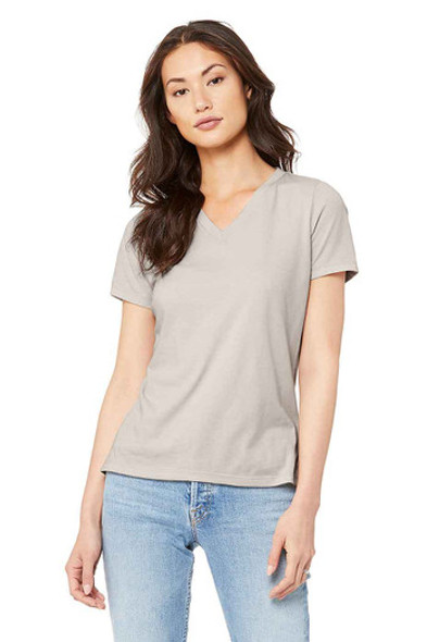 Bella+Canvas 6405CVC Women's Relaxed Heather V-neck T-shirt | Heather Dust