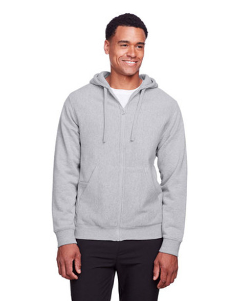 Team 365 TT95 Adult Zone HydroSport Heavyweight Full-Zip Hooded Sweatshirt | Athletic Heather