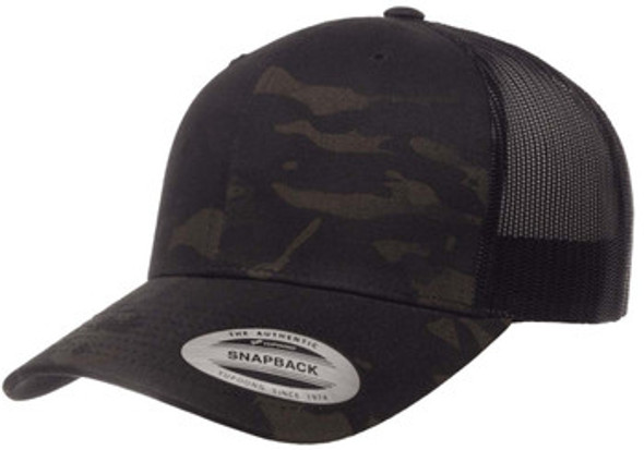 Yupoong 6606MC YP Classics® Retro Trucker Multicam® Snapback | Black Multicam