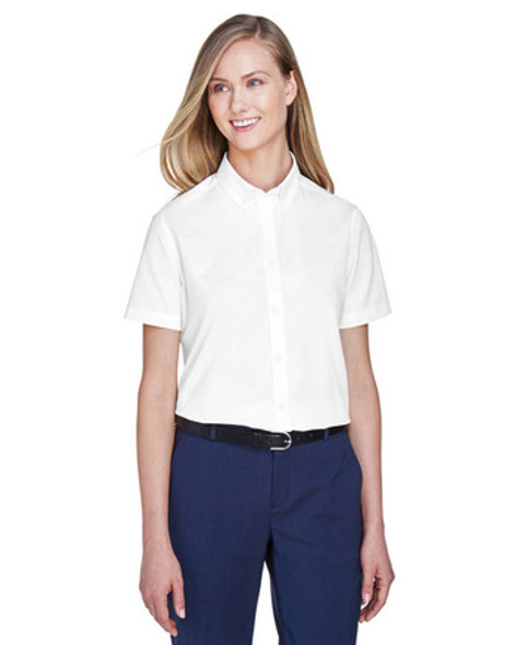 Core365 78194 Ladies Short-Sleeve Twill Shirt | White