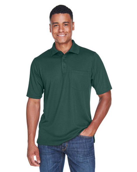 Core365 88181P Men's Performance Pique Polo Shirt with Pocket | Forest