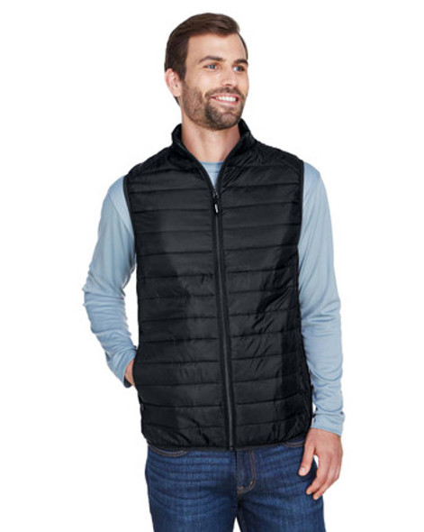 Core365 CE702 Men's Prevail Packable Puffer Vest | Black