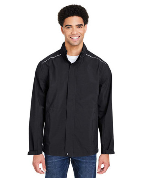 Core365 CE712 Men's Barrier Rain Jacket | Black