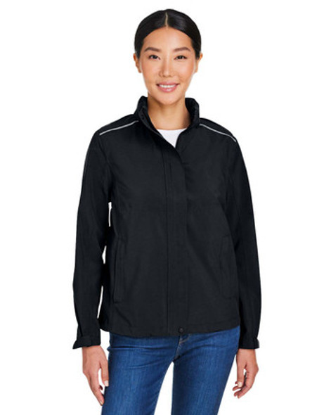 Core365 CE712W Ladies' Barrier Rain Jacket | Black