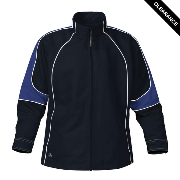 Clearance - Stormtech TS-1W Women's Athletic Twill Shell - Front | Black/ Royal