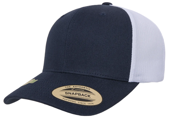 Yupoong 6606R YP Classics Sustainable Retro Trucker Cap | Navy/ White
