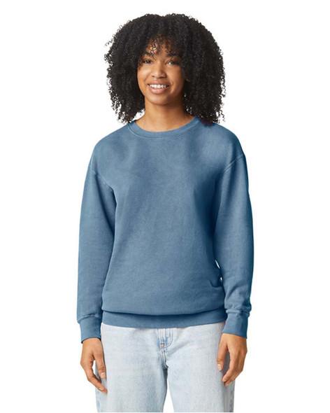 Comfort Colors 1466  Unisex Lightweight Cotton Crewneck Sweatshirt | Blue Jean