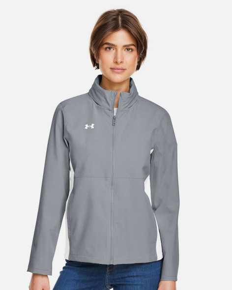 Under Armour 1389661 Women's Rival Stretch Jacket | Mod Grey/ White