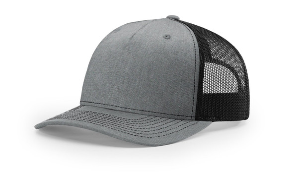 Richardson 112FP  Trucker Cap | Heather Grey/ Black Richardson 112FP  Trucker Cap | Heather Grey/ Black