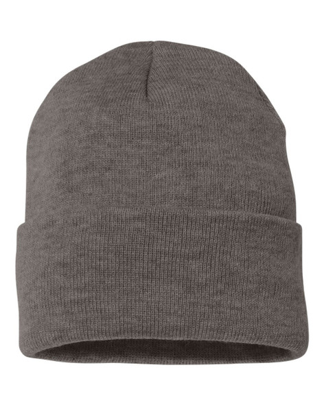 Sportsman SP12SL Sherpa Lined 12" Cuffed Beanie | Heather Charcoal Sportsman SP12SL Sherpa Lined 12" Cuffed Beanie | Heather Charcoal