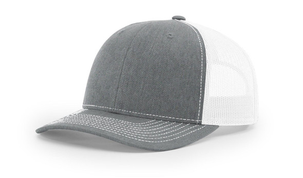 Richardson 112Y Youth Trucker Snapback Cap | Heather Grey/ White Richardson 112Y Youth Trucker Snapback Cap | Heather Grey/ White