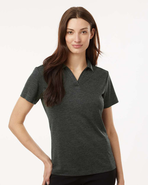 AllPro 4HM00L Women's Performance Mélange Polo | Black Melange AllPro 4HM00L Women's Performance Mélange Polo | Black Melange