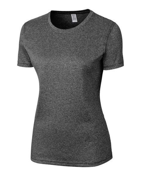 Clique Charge Active Womens Short Sleeve Tee | Black Heather Clique Charge Active Womens Short Sleeve Tee | Black Heather