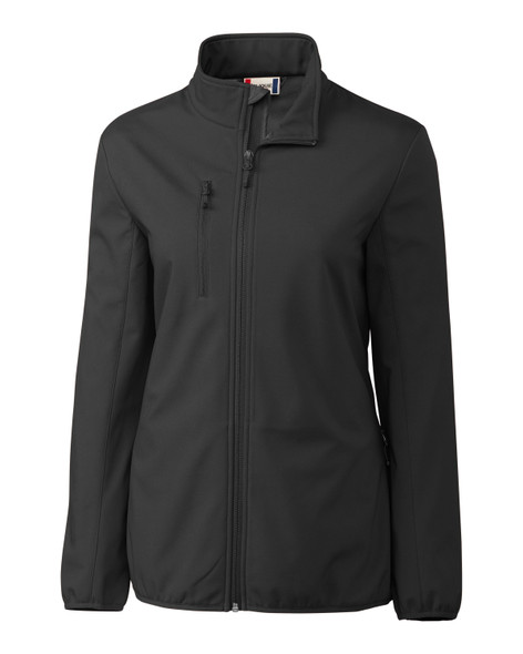 Clique Trail Eco Stretch Softshell Full Zip Womens Jacket | Black Clique Trail Eco Stretch Softshell Full Zip Womens Jacket | Black