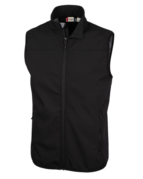 Clique Trail Eco Stretch Softshell Full Zip Mens Vest | Black Clique Trail Eco Stretch Softshell Full Zip Mens Vest | Black