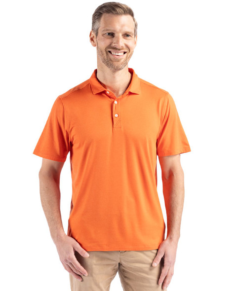 Cutter & Buck Coastline Epic Comfort Recycled Mens Polo | College Orange Cutter & Buck Coastline Epic Comfort Recycled Mens Polo | College Orange