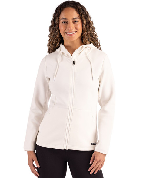 Cutter & Buck Roam Epic Comfort Recycled Womens Full Zip Hooded Jacket | Shell