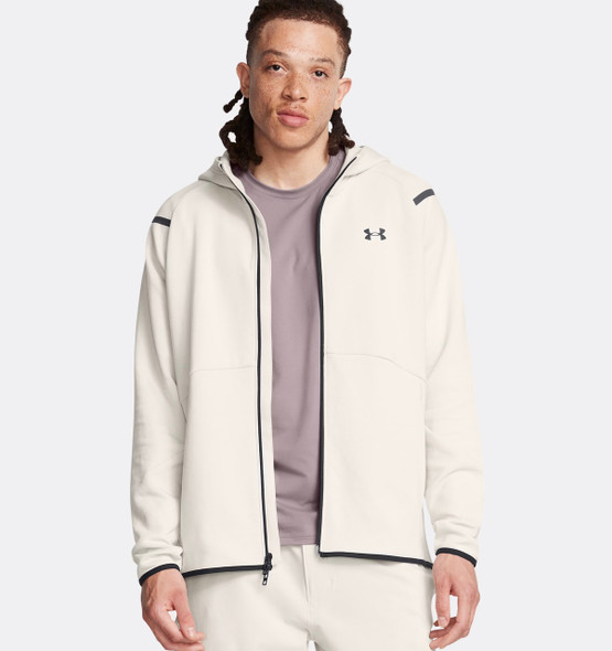 Under Armour 1379806 Men's Unstoppable Fleece Full-Zip | Summit White/ Black Under Armour 1379806 Men's Unstoppable Fleece Full-Zip | Summit White/ Black