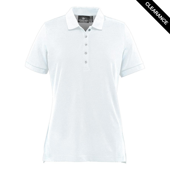 Clearance - Stormtech CTP-2W Stormtech Women's Nantucket Stretch Pique Polo - Clearance | White