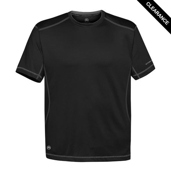 Clearance - Stormtech SAT400 Stormtech Men's H2X-DRY Hybrid Tee - Clearance | Black/ Granite