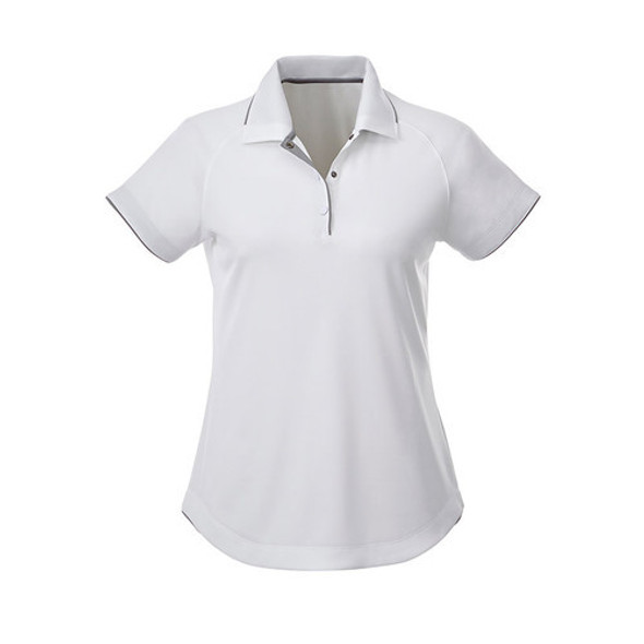 White/Quarry - 96310 Elevate Women's Remus Short Sleeve Polo Shirt 