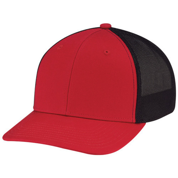 AC5809 Chino Twill Cap | Red/ Red/ Black