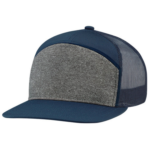 4G415M 7 Panel Camper Style Cap | Navy/Charcoal