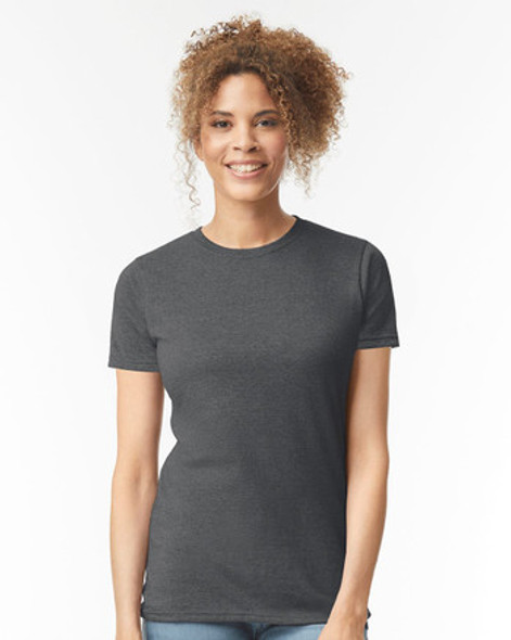 Gildan G640L Ladies' Softstyle® Fitted T-Shirt | Dark Heather