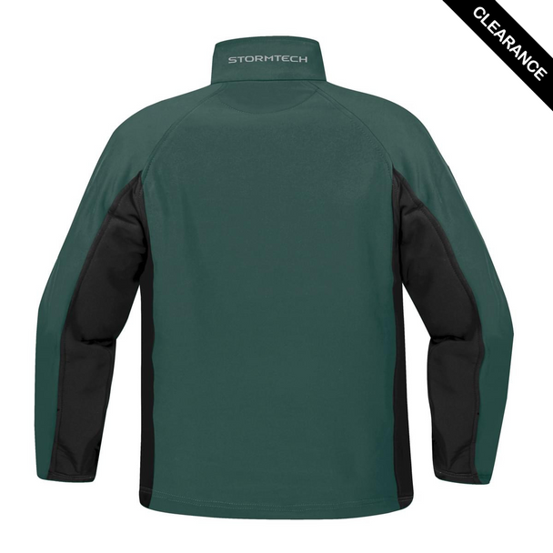 Clearance - Stormtech CXJ-1Y Youth Crew Bonded Shell - Back | Forest/ Black