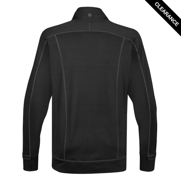 Clearance - Stormtech SPN-1 Men's Lotus Full Zip Shell - Back | Black/ Black