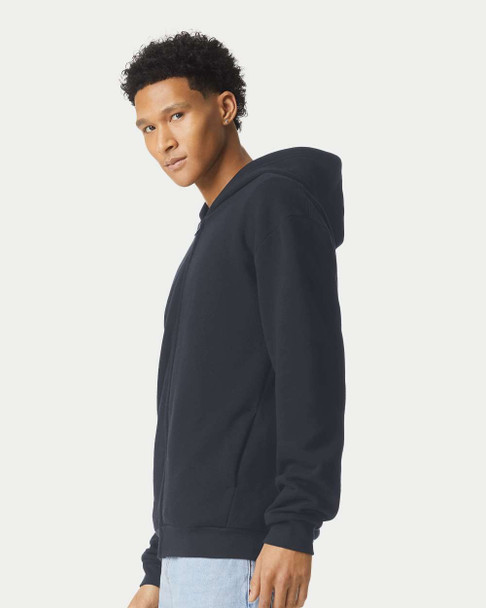 American Apparel RF497 ReFlex Fleece Full-Zip Hoodie | Black