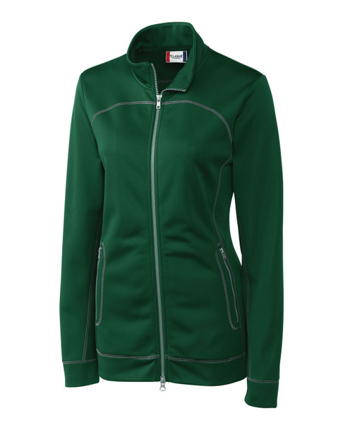 Clique Helsa Performance Womens Full Zip Knit Jacket | Bottle Green Clique Helsa Performance Womens Full Zip Knit Jacket | Bottle Green