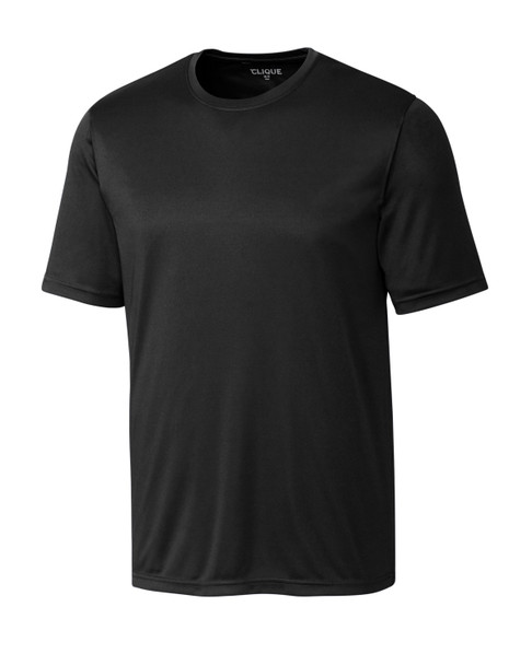 Clique Spin Eco Performance Jersey Short Sleeve Mens Tee | Black Clique Spin Eco Performance Jersey Short Sleeve Mens Tee | Black