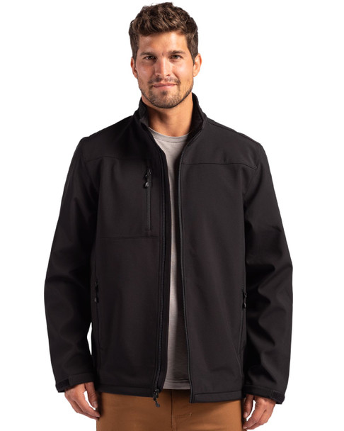 Clique Tempest Waterproof Full Zip Mens Softshell Jacket | Black Clique Tempest Waterproof Full Zip Mens Softshell Jacket | Black