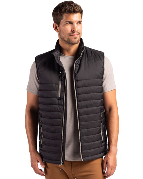 Clique Valhalla Full Zip Mens Puffer Vest | Black Clique Valhalla Full Zip Mens Puffer Vest | Black