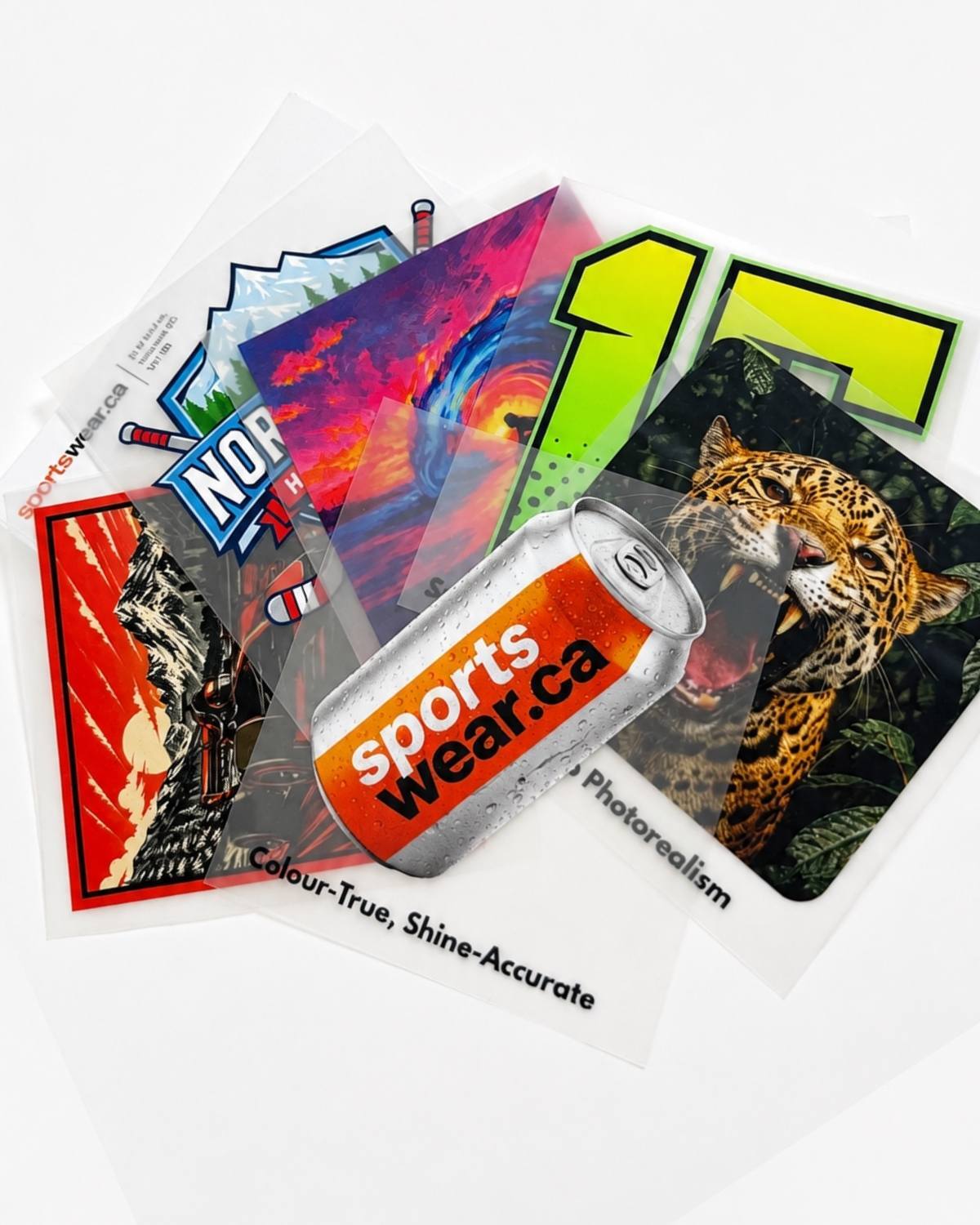 Free DTF transfer sample pack from Sportswear.ca, printed in Canada