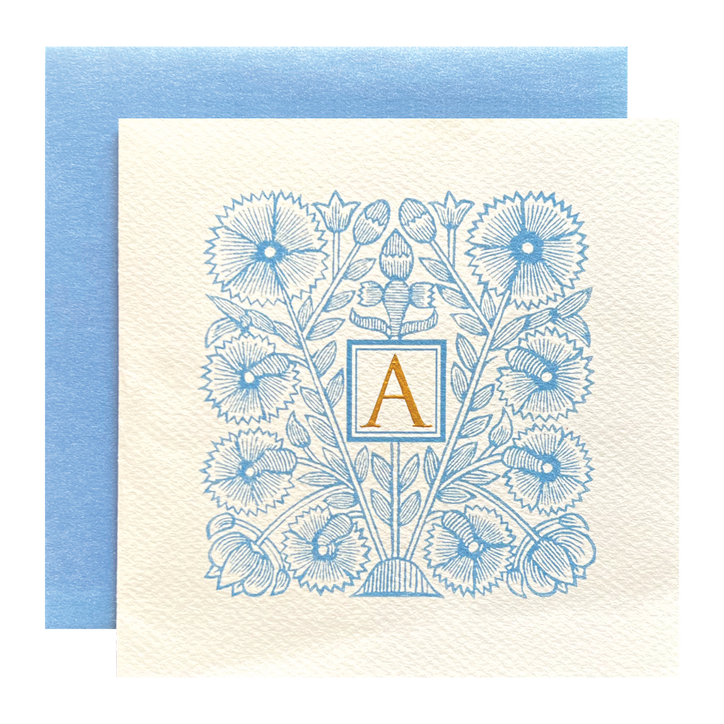 Initial Letters Blue Floral