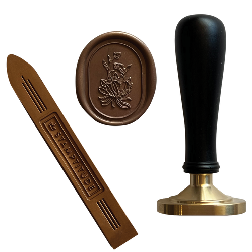 Antique Brass Wax Stamp Fig.8